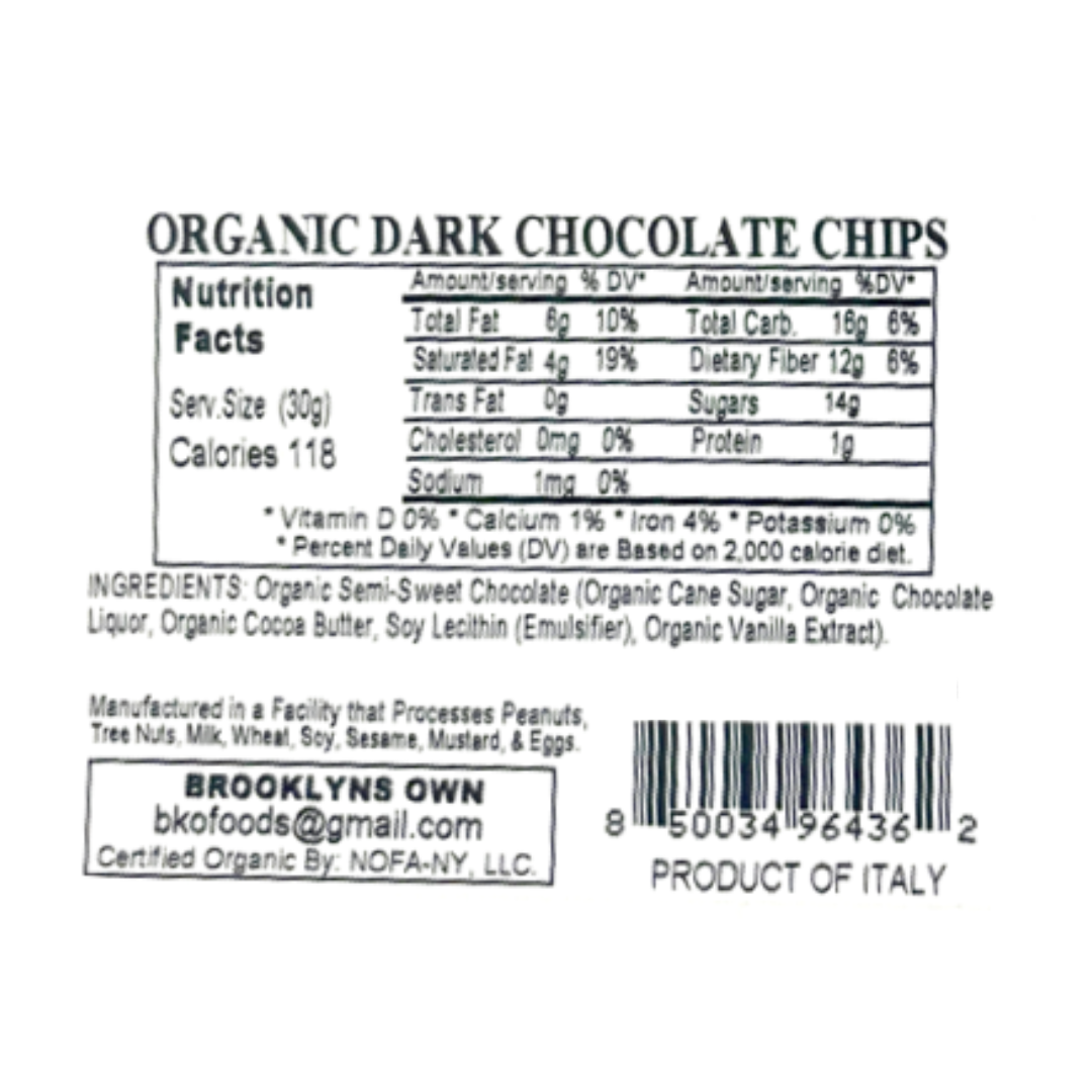 DARK CHOCOLATE CHIPS NUTRITION 1 CUP visual data 6