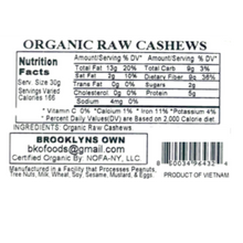 Organic Raw Cashews